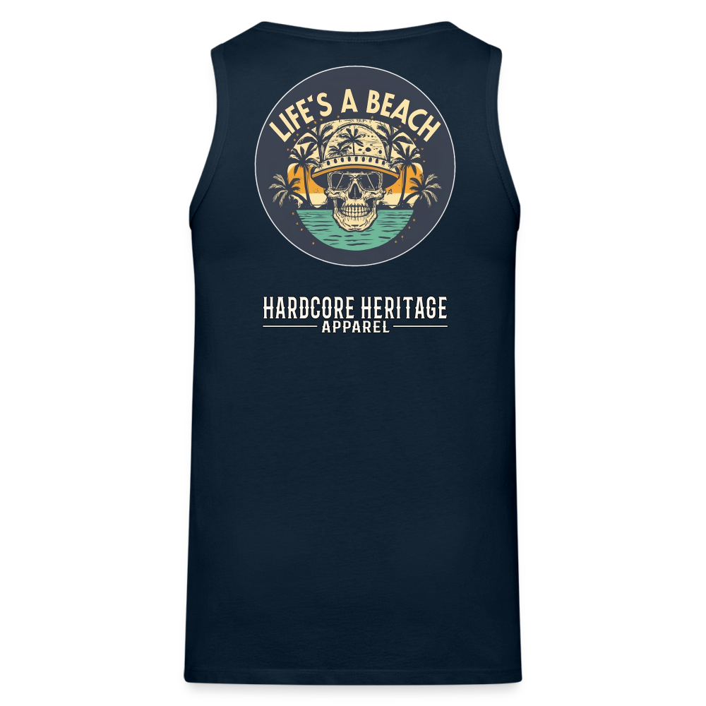 Life's a Beach Tank - deep navy