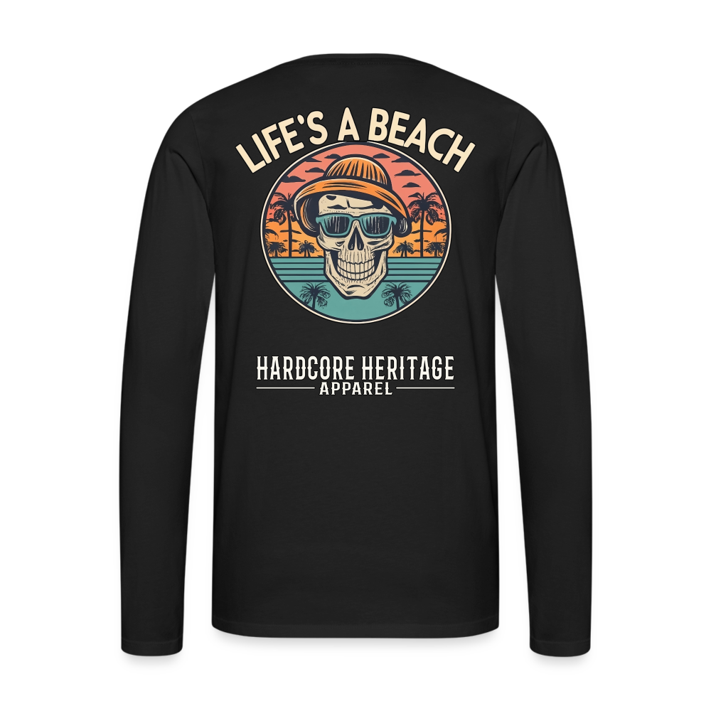 Life's a Beach v2 Long Sleeve Tee - black