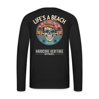 Life's a Beach v2 Long Sleeve Tee - black