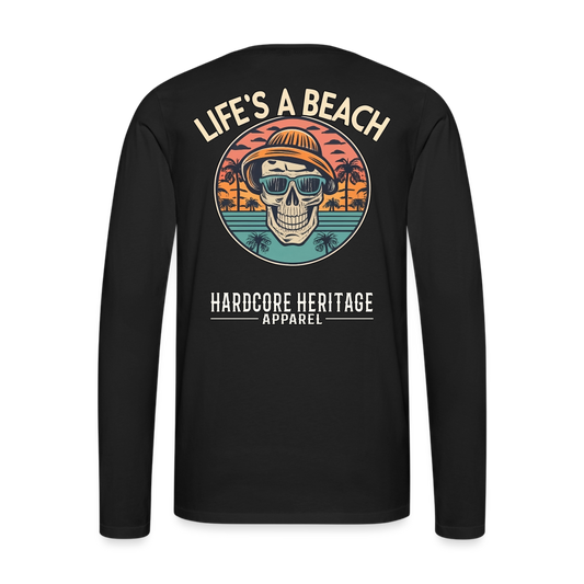 Life's a Beach v2 Long Sleeve Tee - black