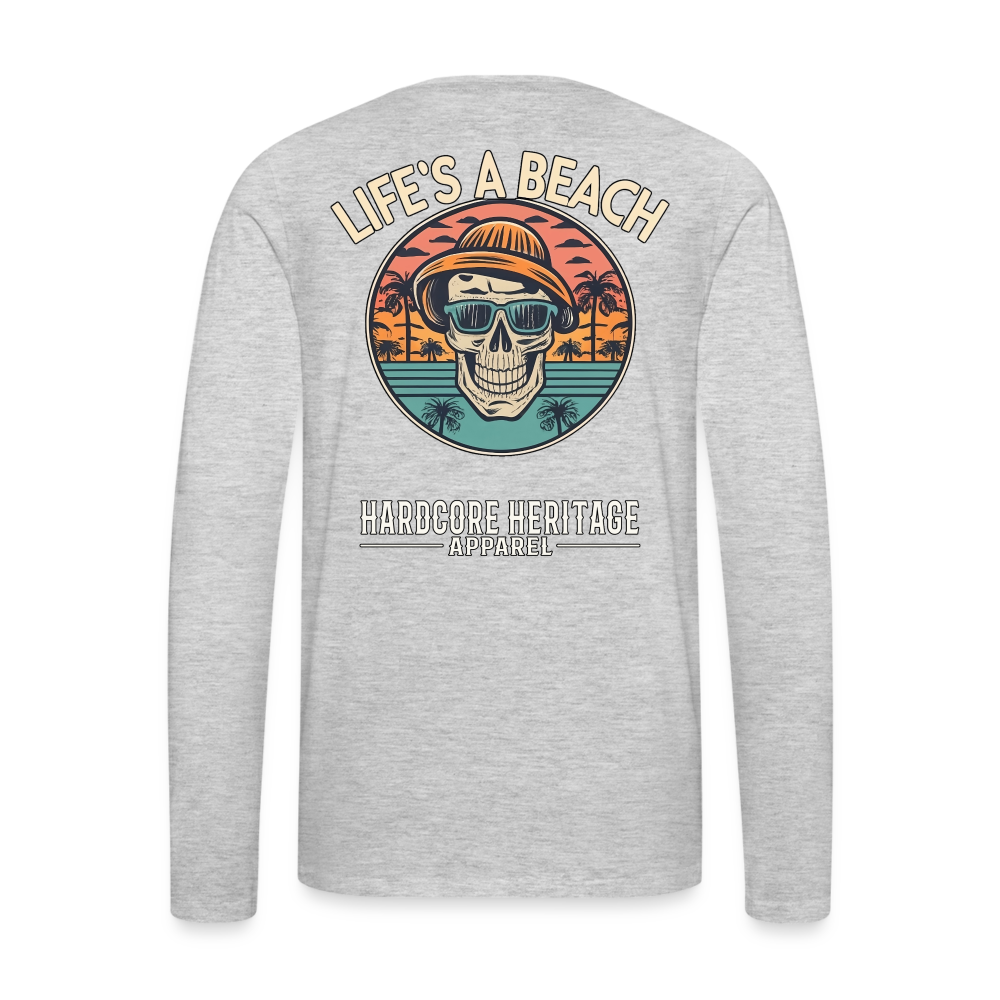 Life's a Beach v2 Long Sleeve Tee - heather gray