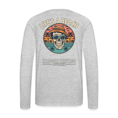 Life's a Beach v2 Long Sleeve Tee - heather gray