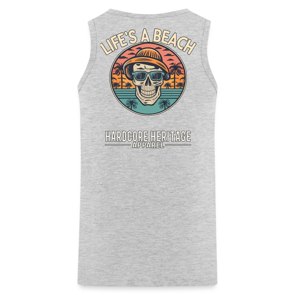 Life's a Beach v2 Tank - heather gray