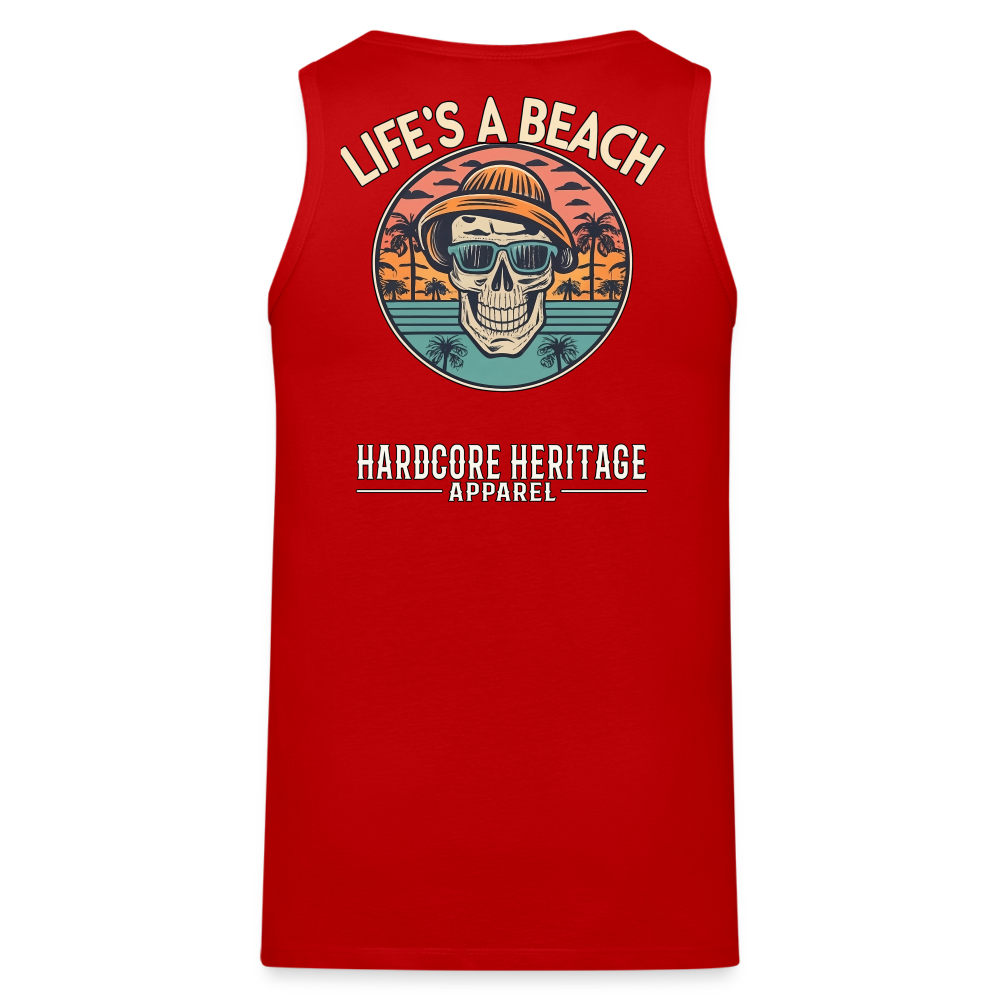 Life's a Beach v2 Tank - red