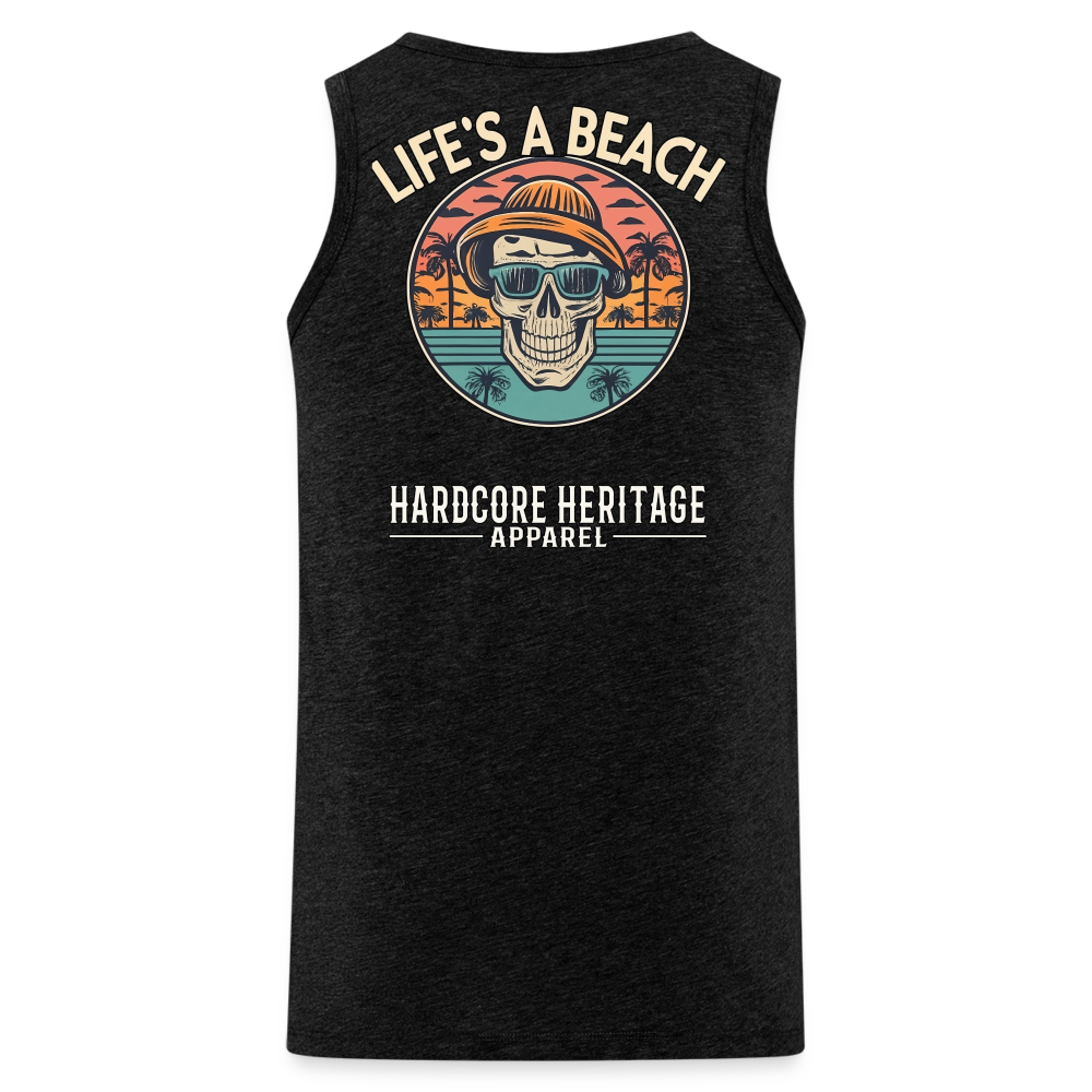 Life's a Beach v2 Tank - charcoal grey