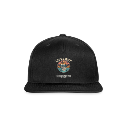 Life's a Beach v2 Snapback - black