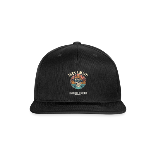 Life's a Beach v2 Snapback - black