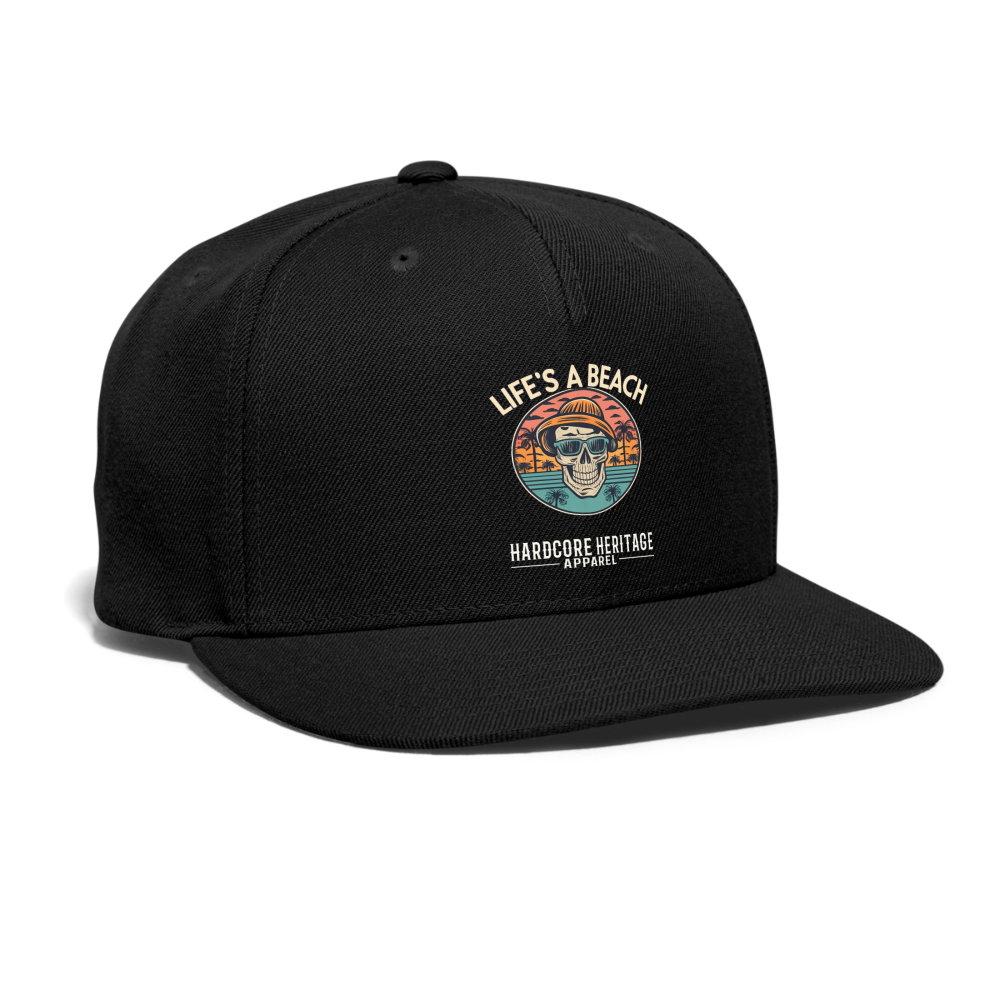 Life's a Beach v2 Snapback - black