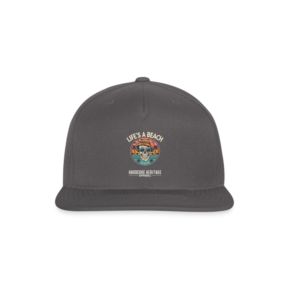 Life's a Beach v2 Snapback - dark grey