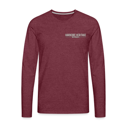 American Traditional Reaper Long Sleeve Tee - heather burgundy