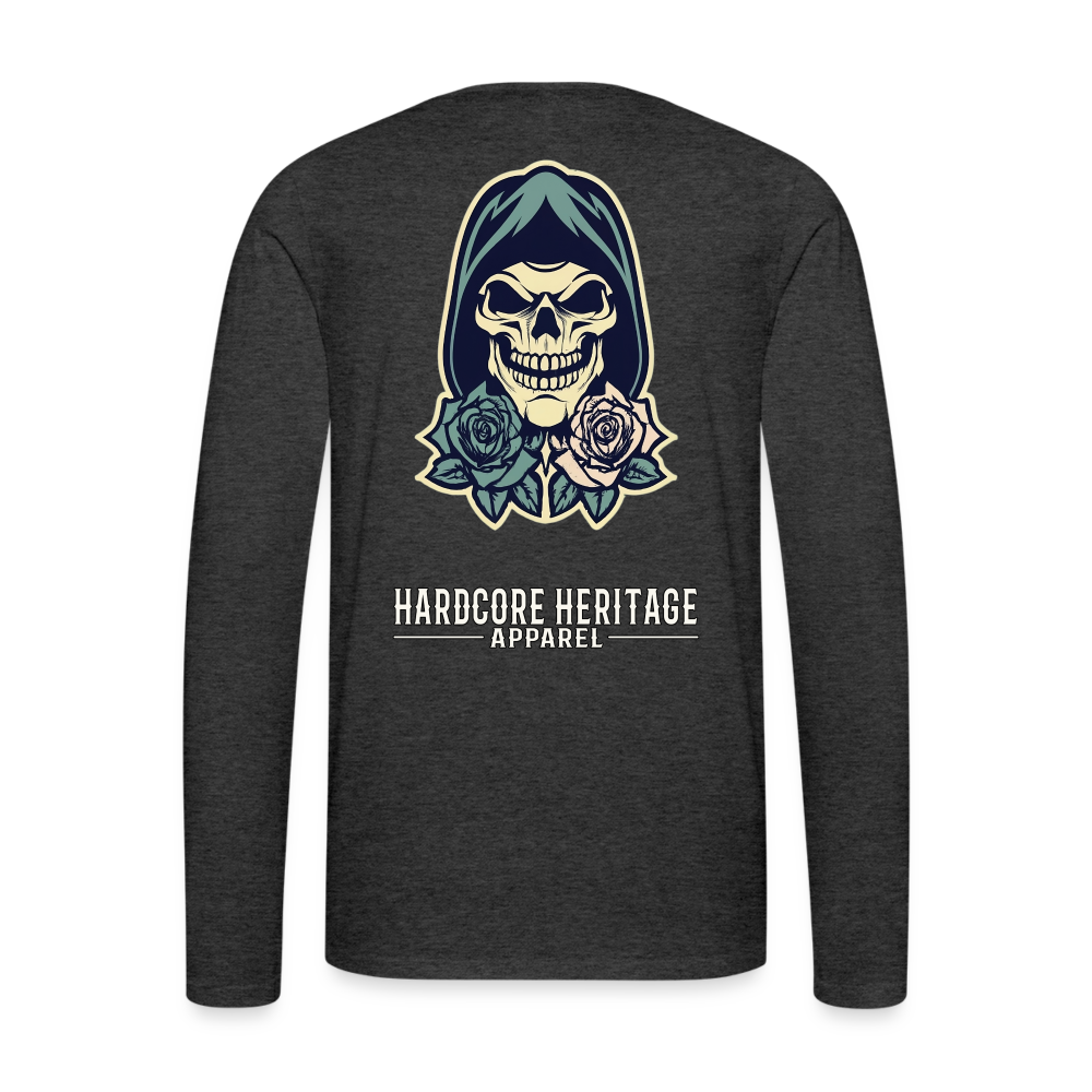 American Traditional Reaper Long Sleeve Tee - charcoal grey