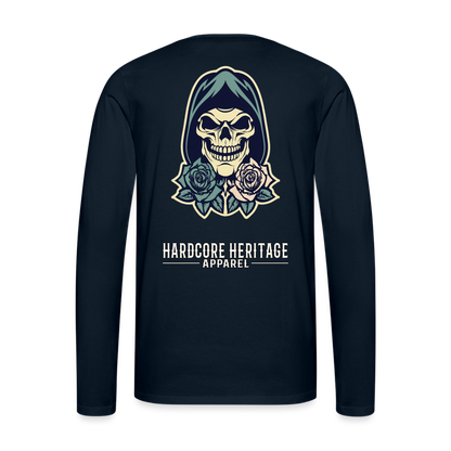 American Traditional Reaper Long Sleeve Tee - deep navy