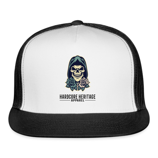 American Traditional Reaper Trucker Hat - white/black