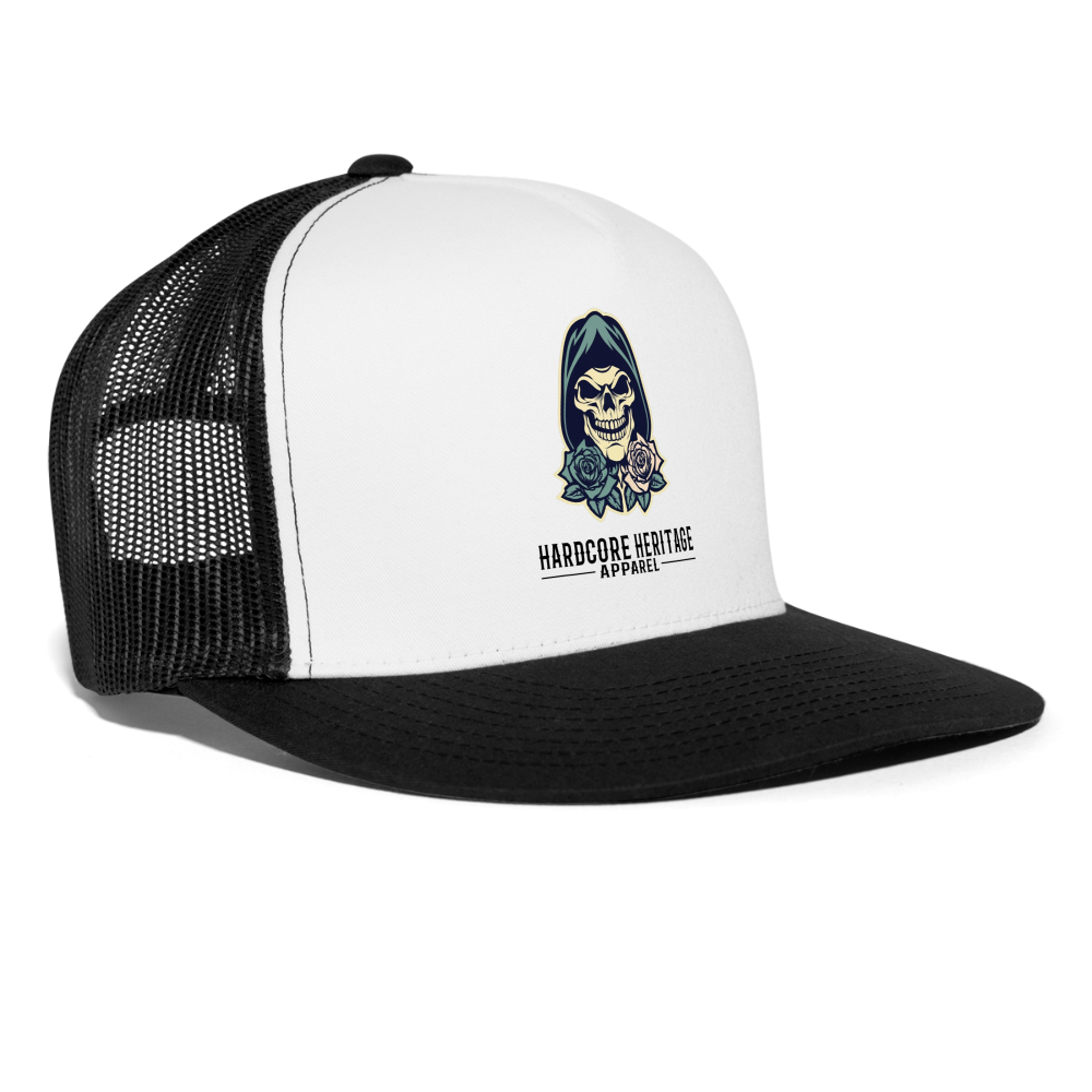 American Traditional Reaper Trucker Hat - white/black