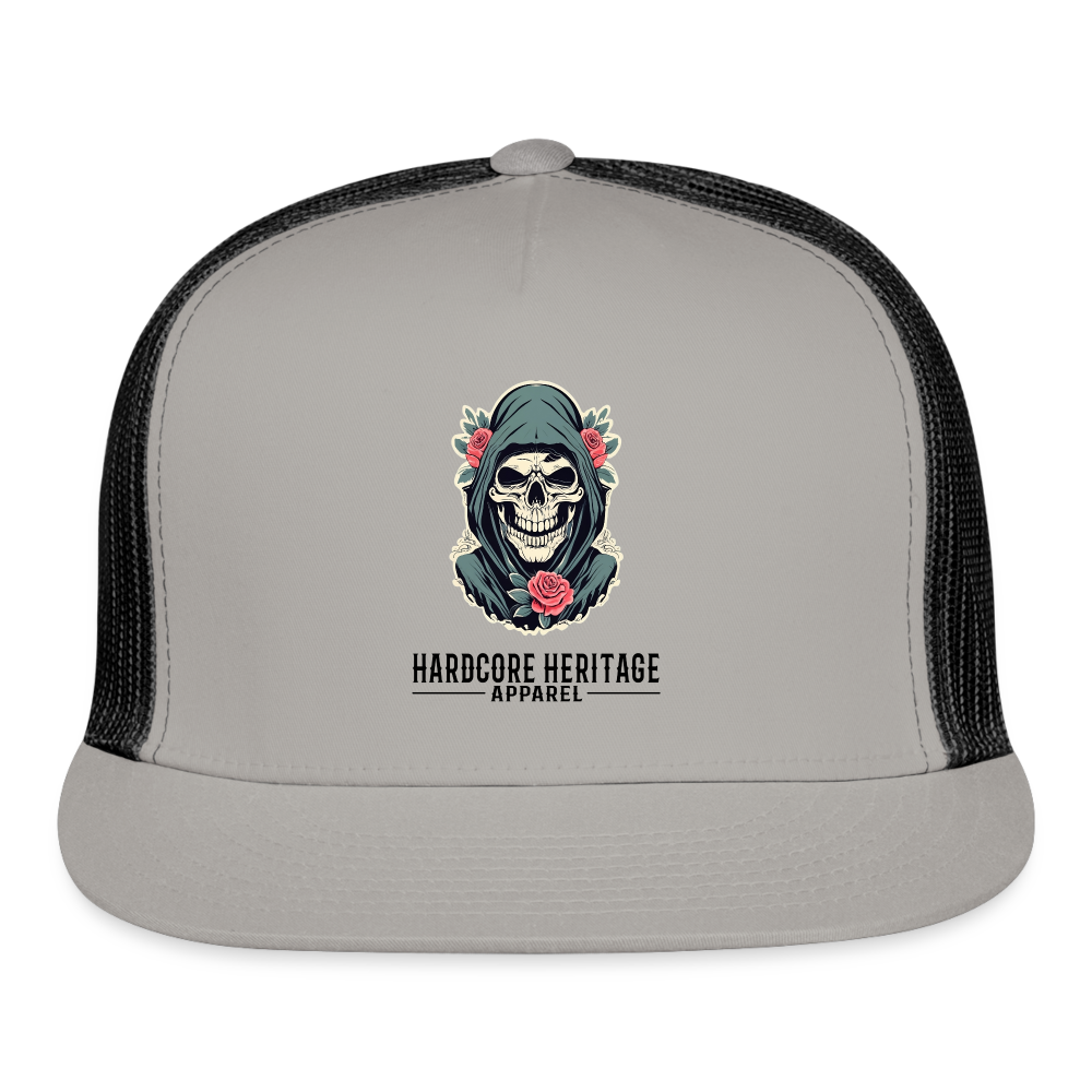 Death's Lover Trucker Hat - gray/black