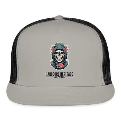 Death's Lover Trucker Hat - gray/black