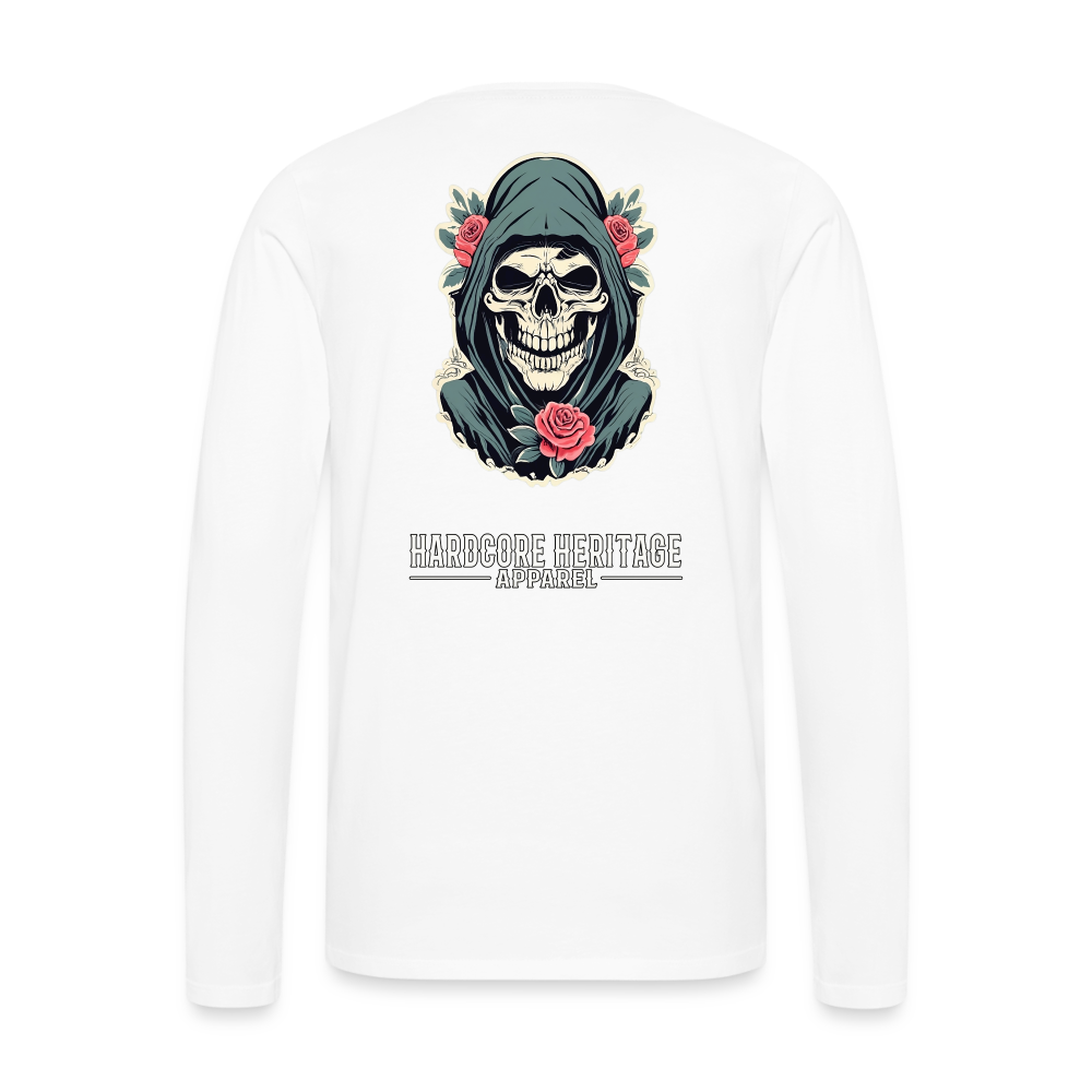 Death's Lover Long Sleeve Tee - white