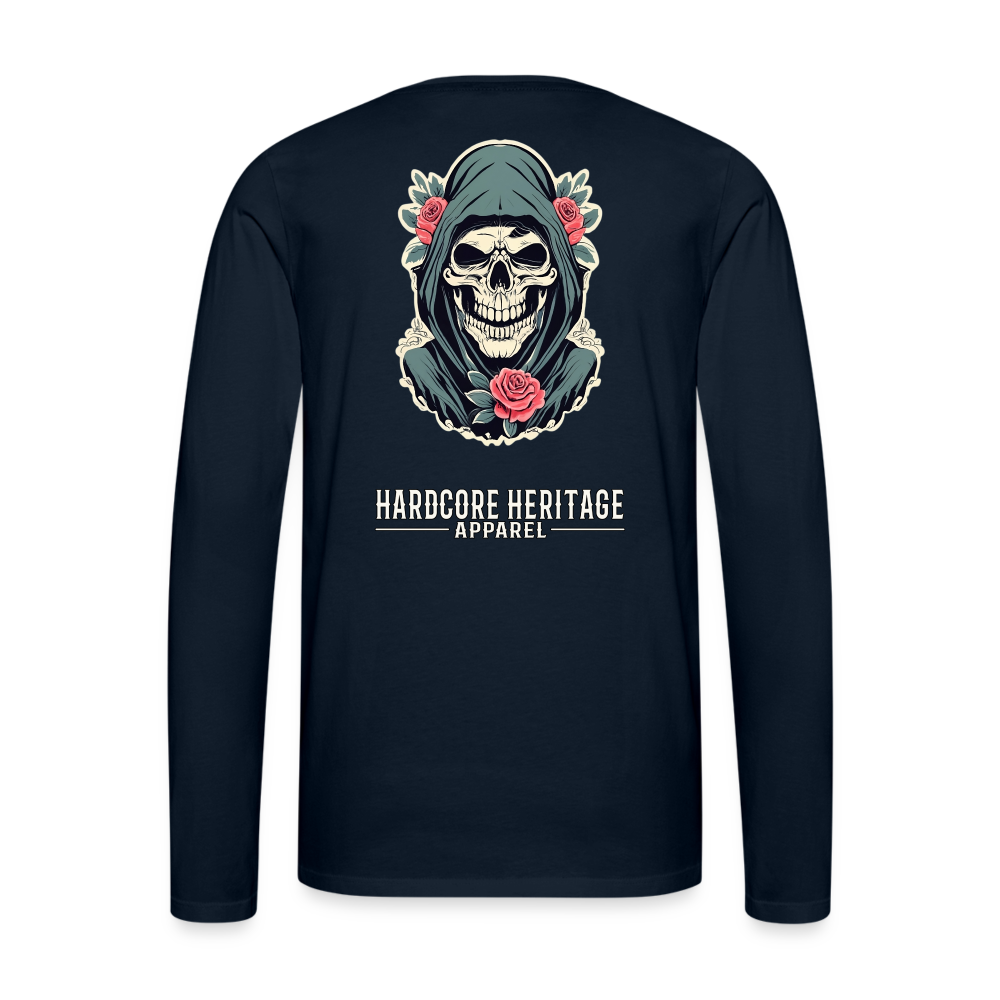 Death's Lover Long Sleeve Tee - deep navy