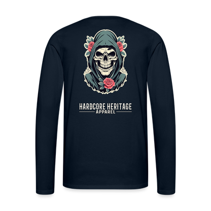 Death's Lover Long Sleeve Tee - deep navy