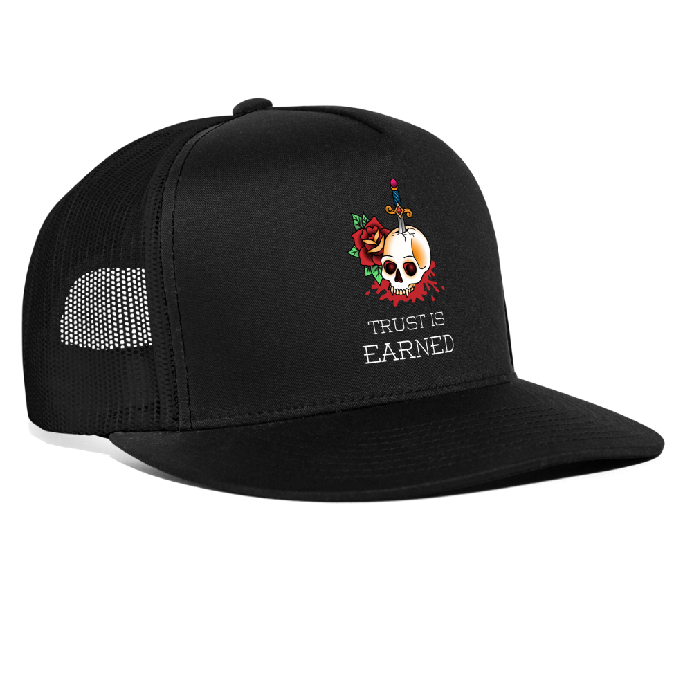 Trust is Earned Trucker Hat - black/black