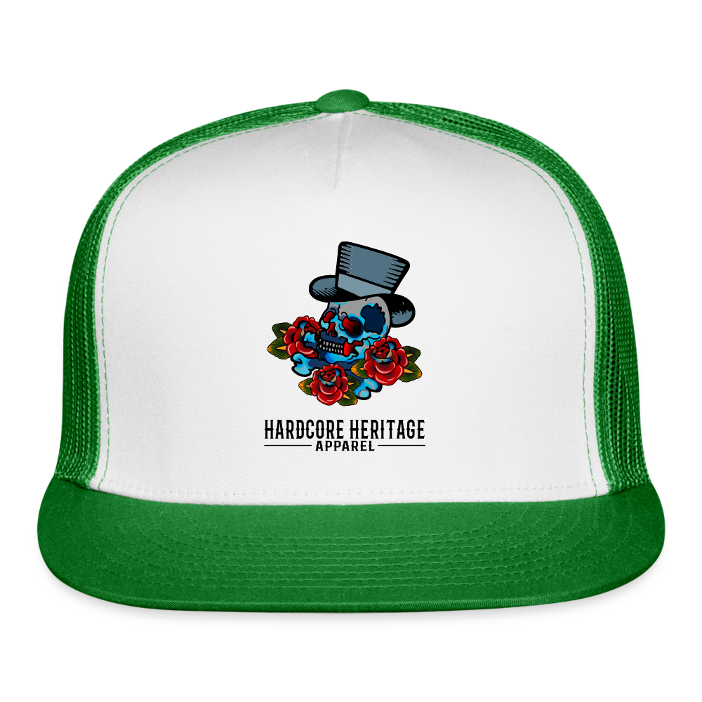 Distinguished Gentleman Trucker Hat - white/kelly green