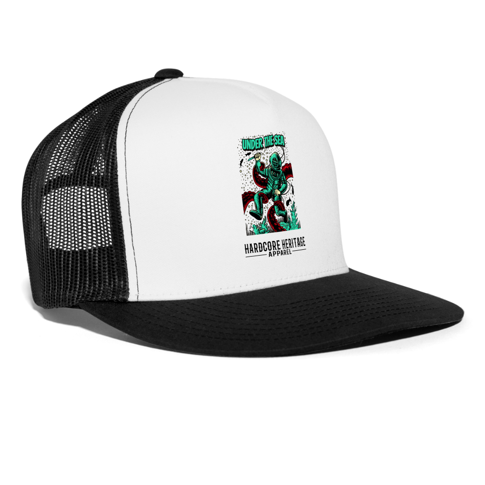 Ocean Dweller Trucker Hat - white/black