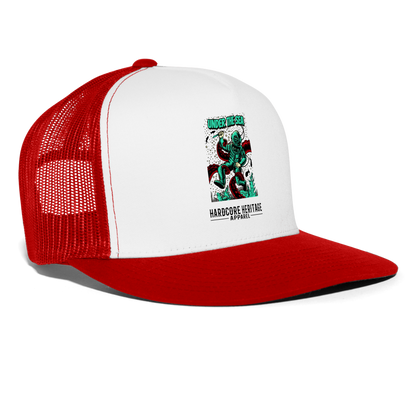 Ocean Dweller Trucker Hat - white/red