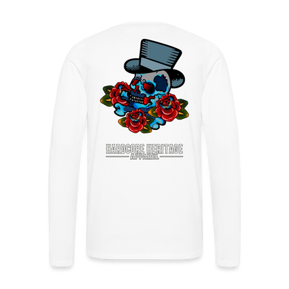 Distinguished Gentleman Long Sleeve Tee - white