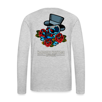 Distinguished Gentleman Long Sleeve Tee - heather gray