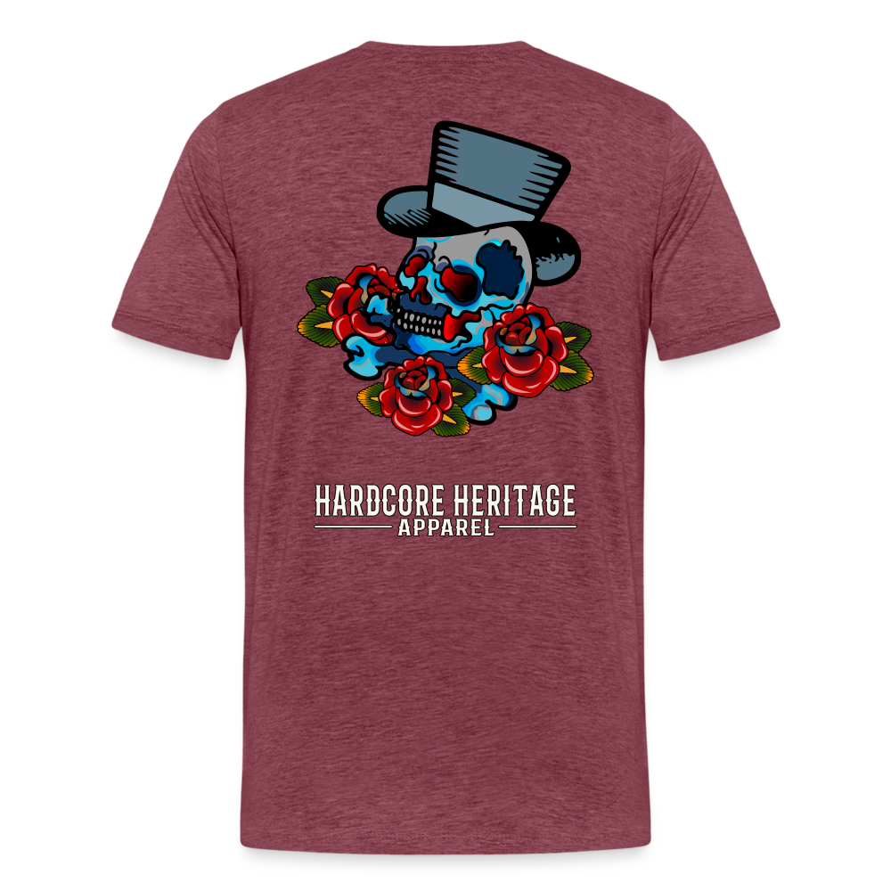 Distinguished Gentleman Tee - heather burgundy