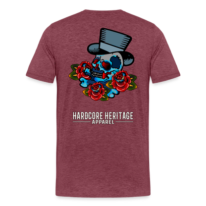 Distinguished Gentleman Tee - heather burgundy