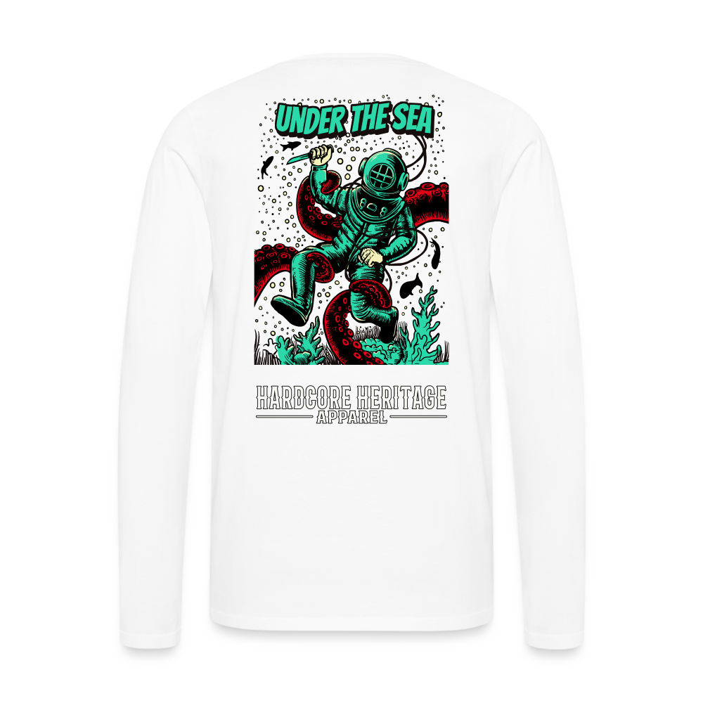 Ocean Dweller Long Sleeve Tee - white