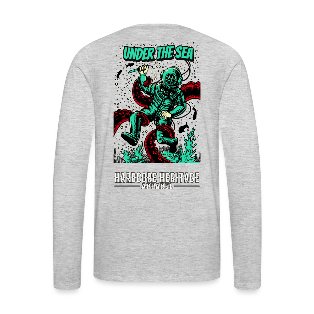 Ocean Dweller Long Sleeve Tee - heather gray