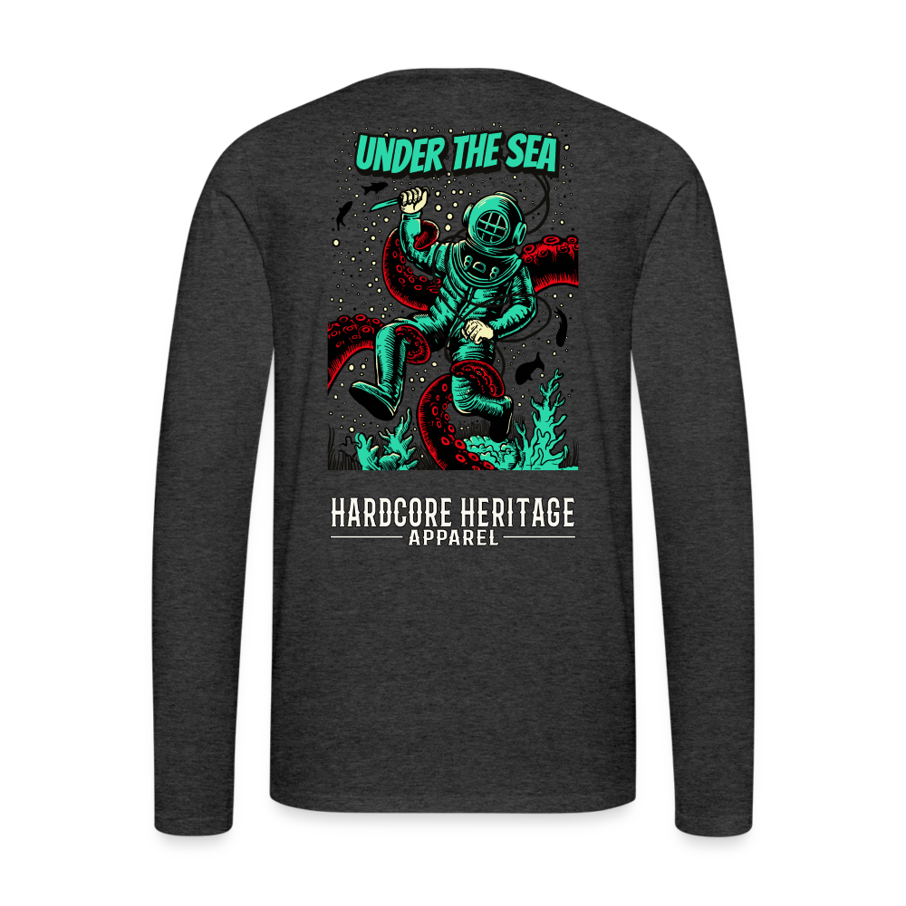 Ocean Dweller Long Sleeve Tee - charcoal grey