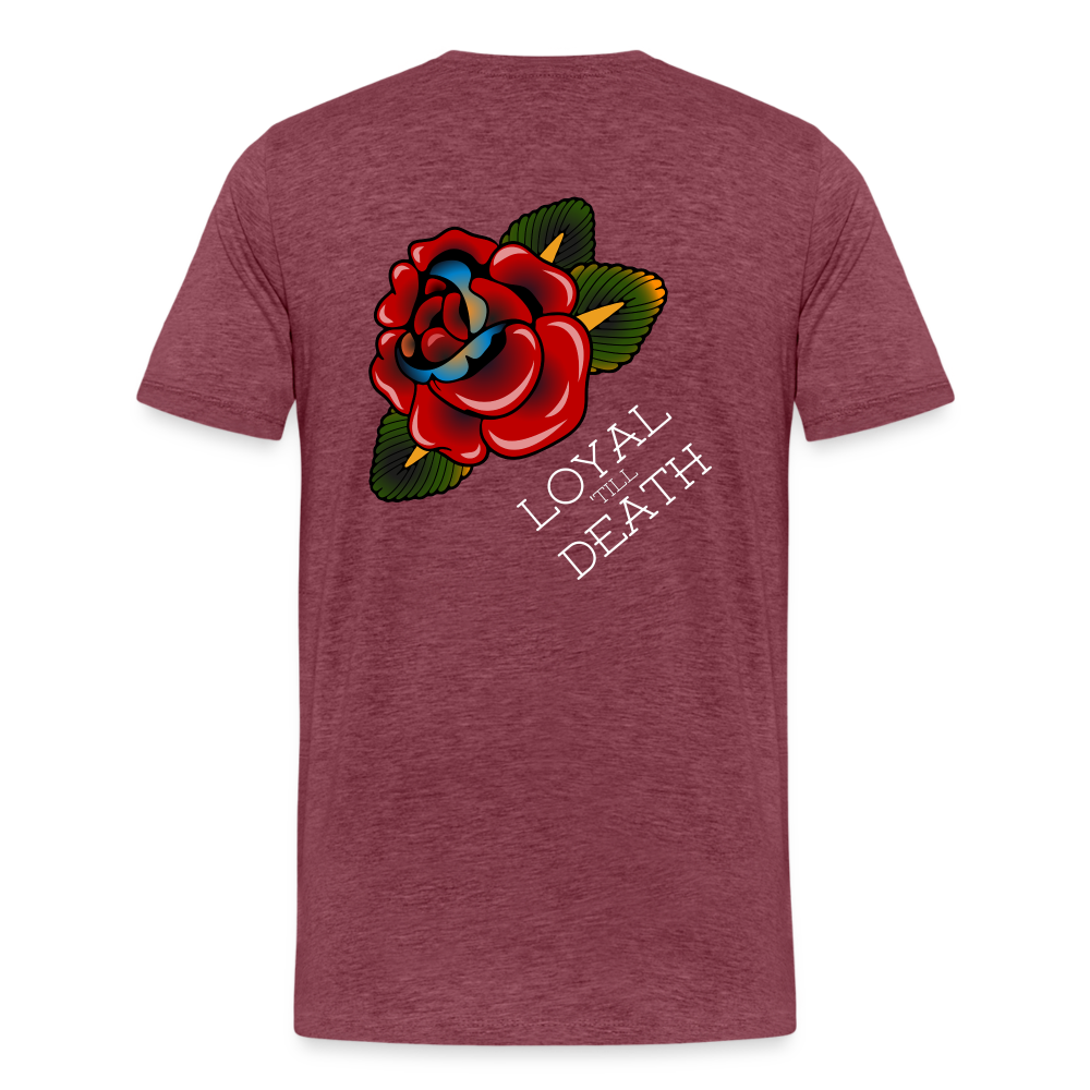 Loyal 'Till Death Tee - heather burgundy