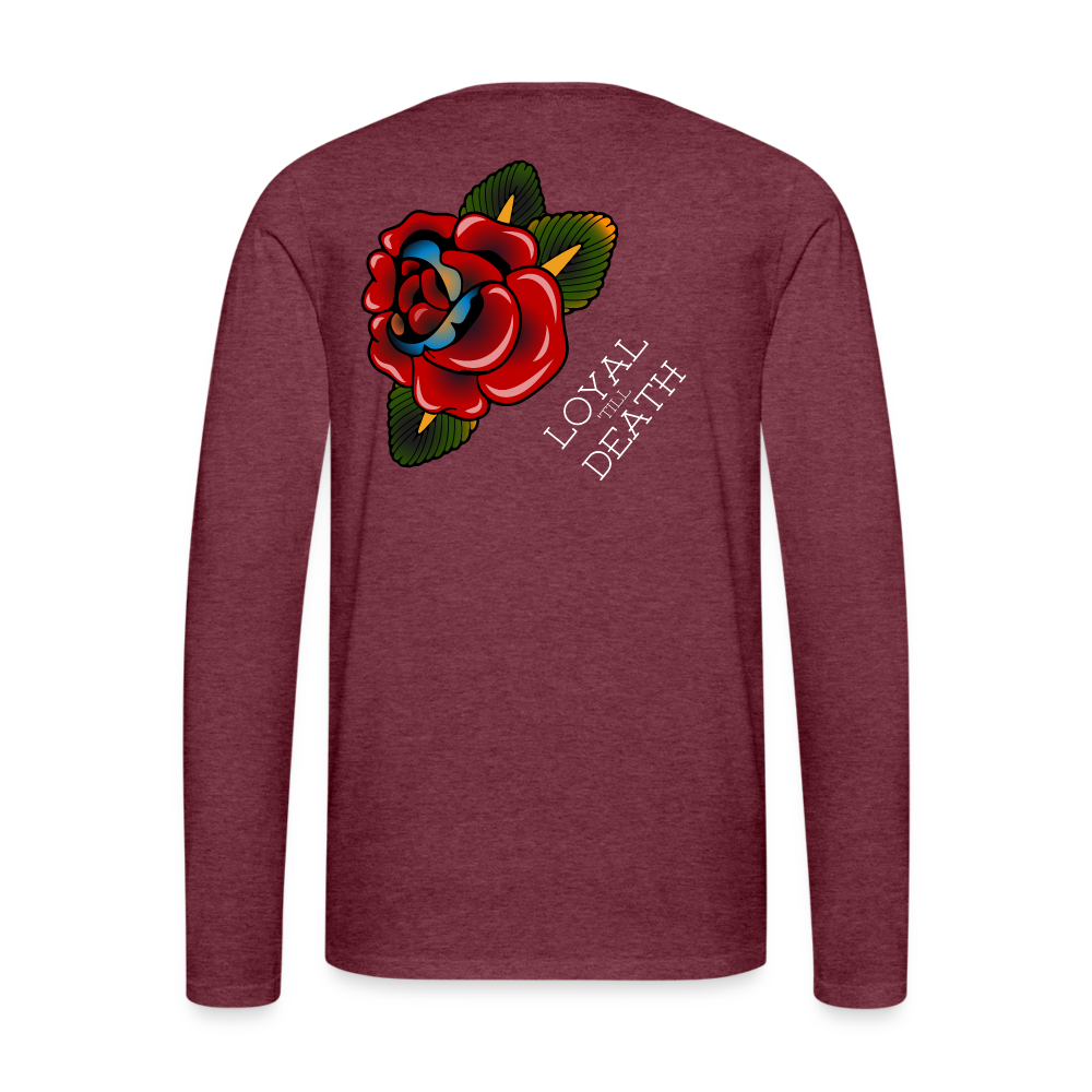 Loyal 'Till Death Long Sleeve Tee - heather burgundy