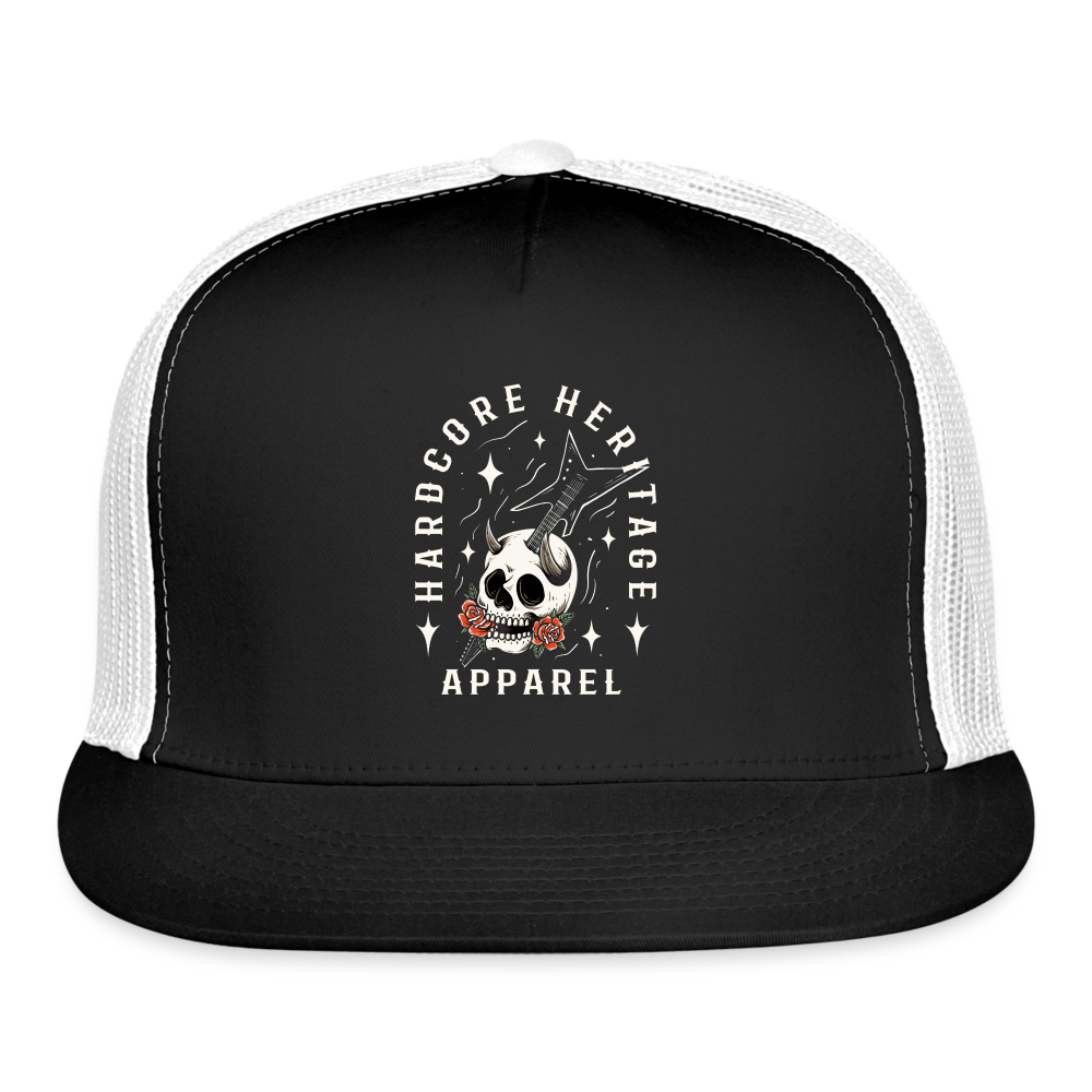 Hair Band Trucker Hat - black/white