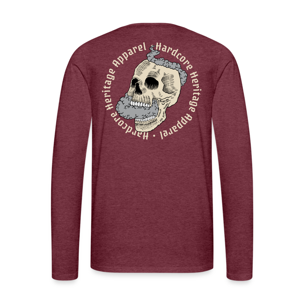 Smokey Long Sleeve Tee - heather burgundy