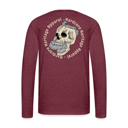 Smokey Long Sleeve Tee - heather burgundy