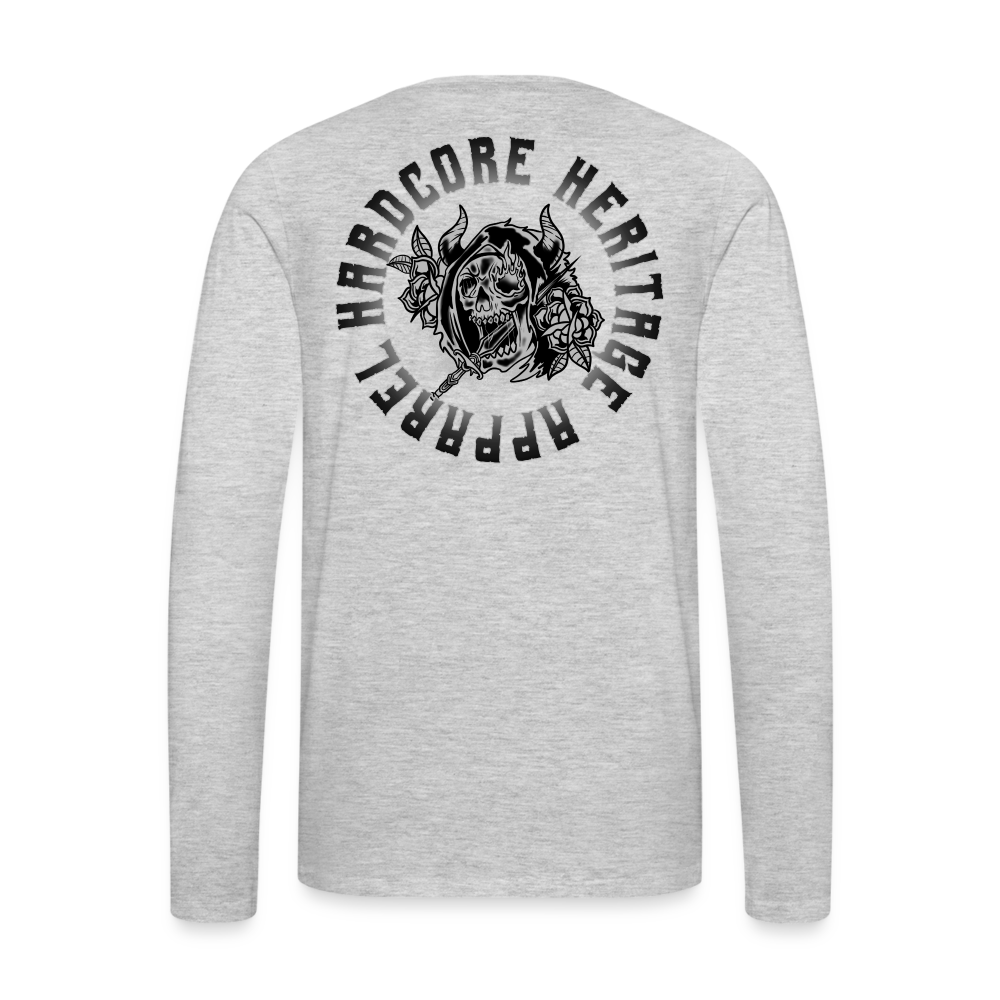 Ghoul Long Sleeve Tee - heather gray