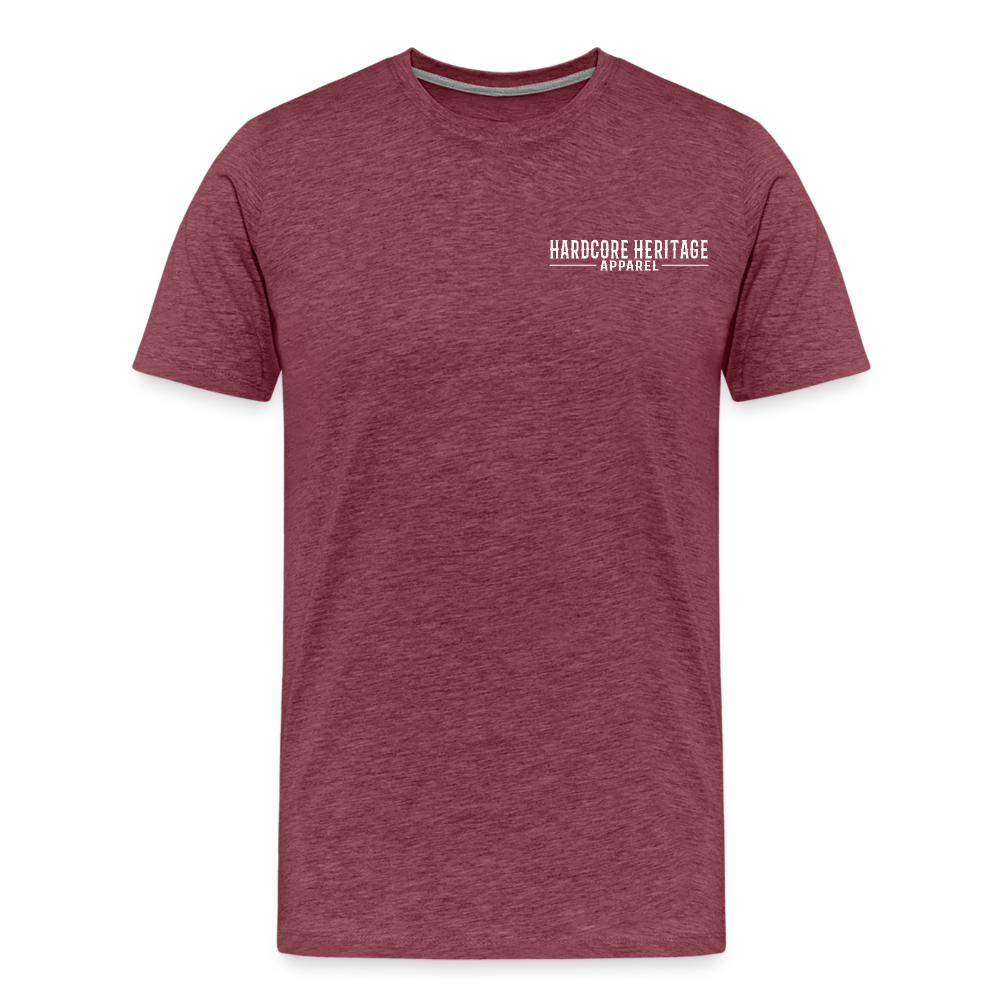 Hardcore Band Tee - heather burgundy