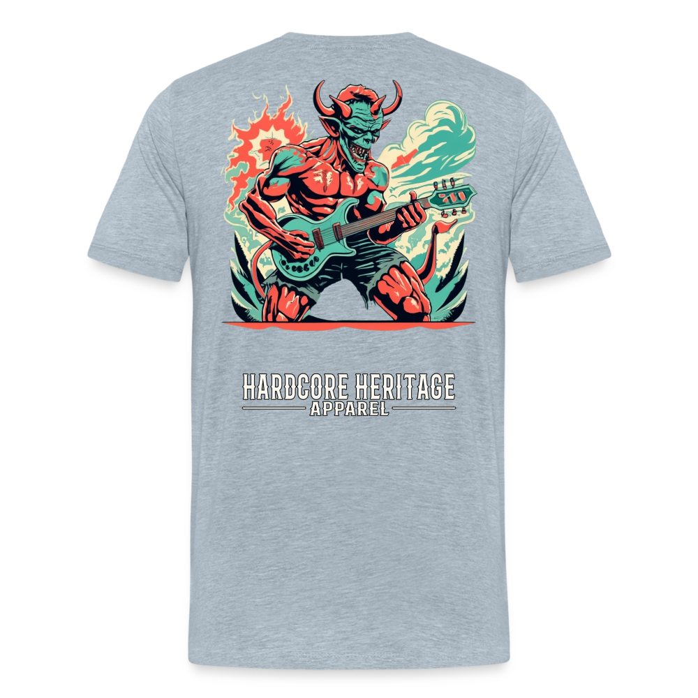 Rock Devil Tee - heather ice blue