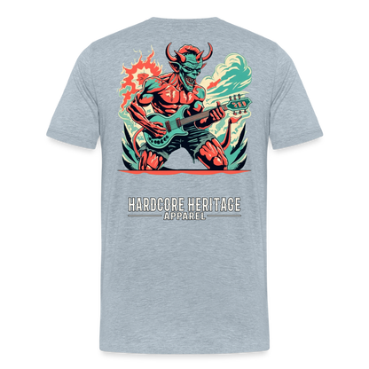 Rock Devil Tee - heather ice blue