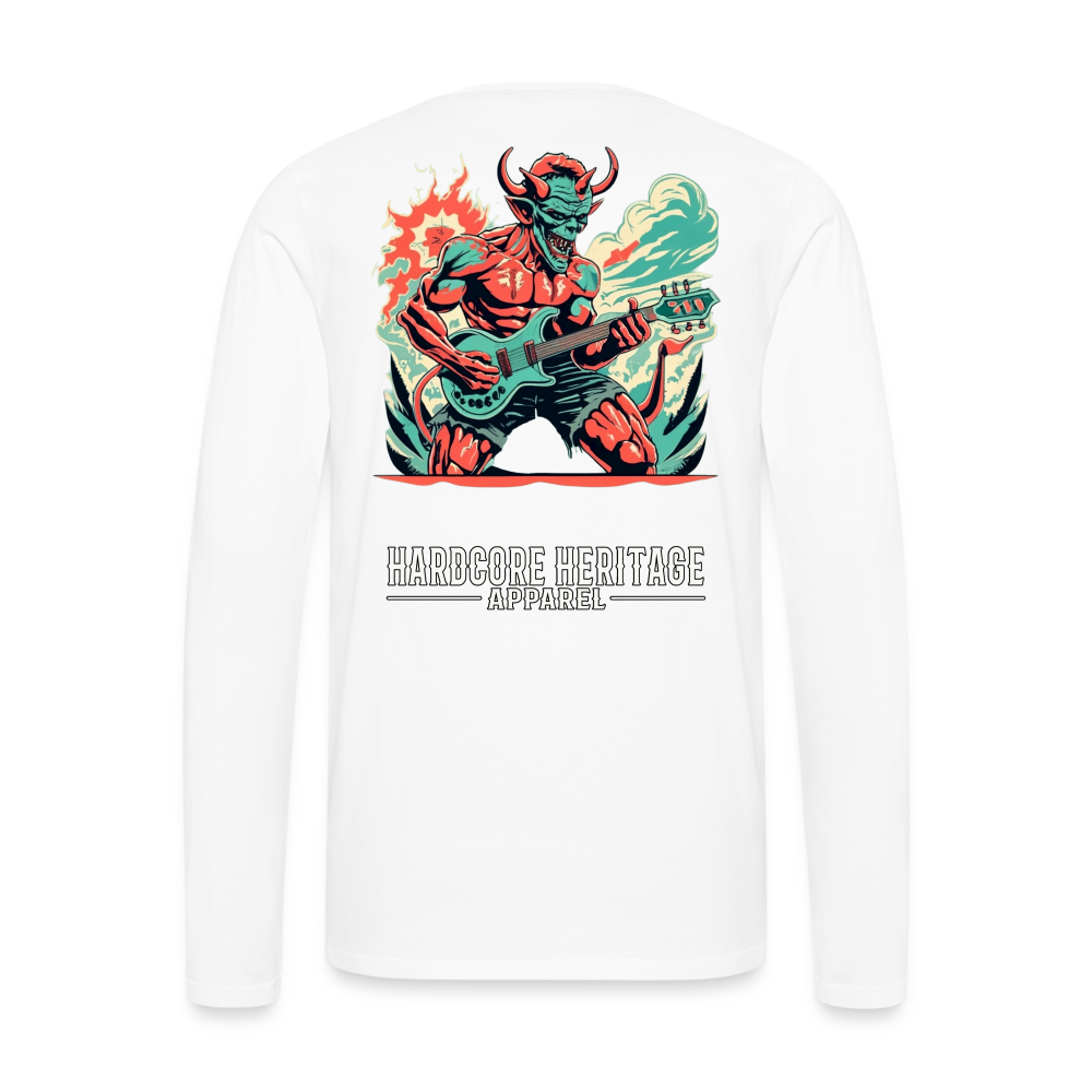 Rock Devil Long Sleeve Tee - white