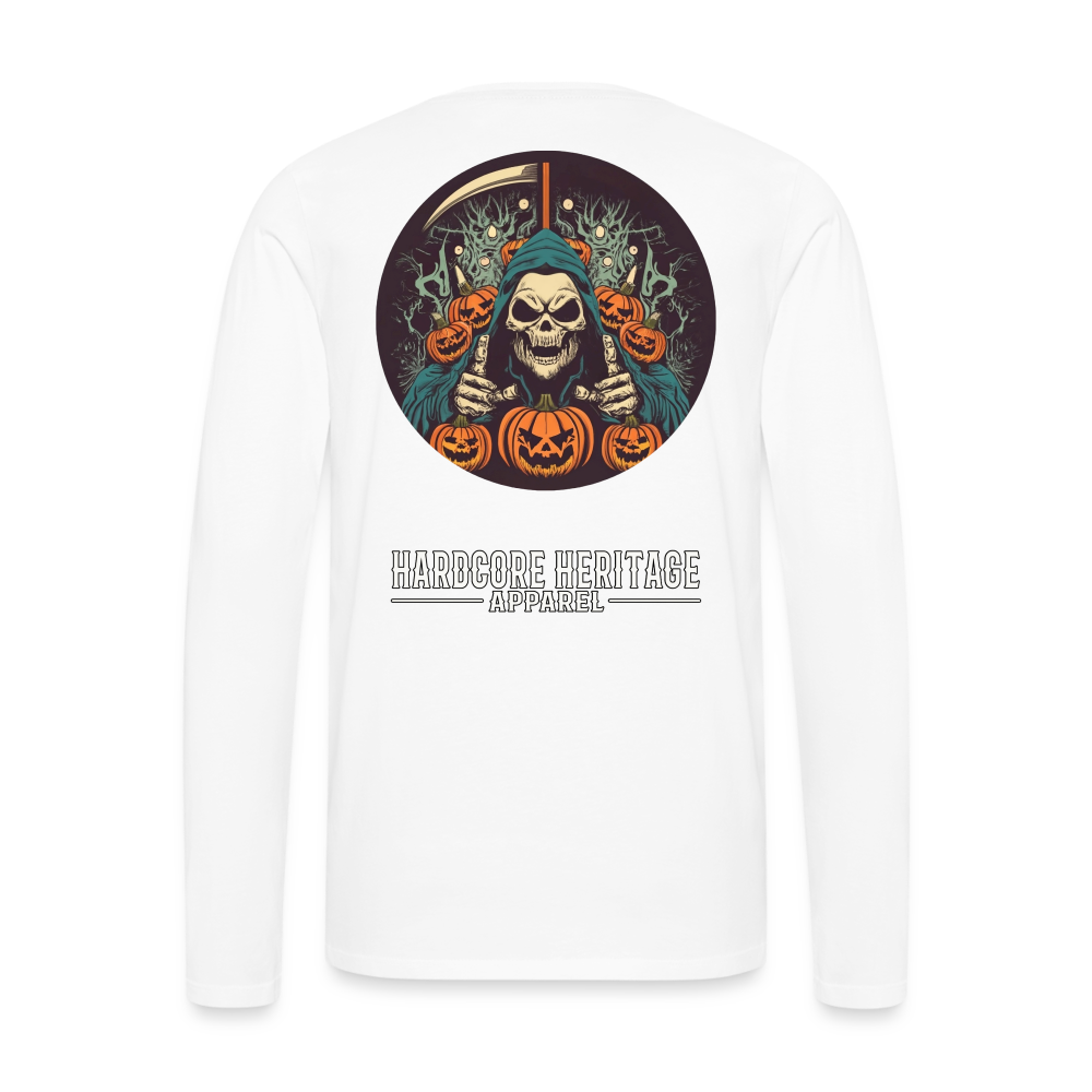 Jack-O-Reaper Long Sleeve Tee - white