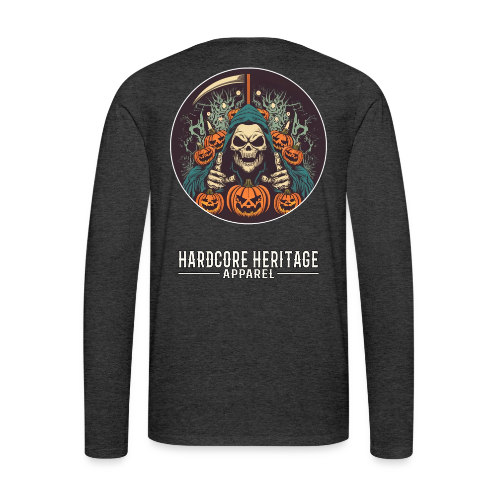 Jack-O-Reaper Long Sleeve Tee - charcoal grey