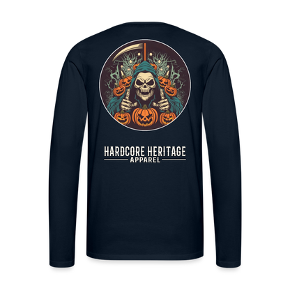 Jack-O-Reaper Long Sleeve Tee - deep navy