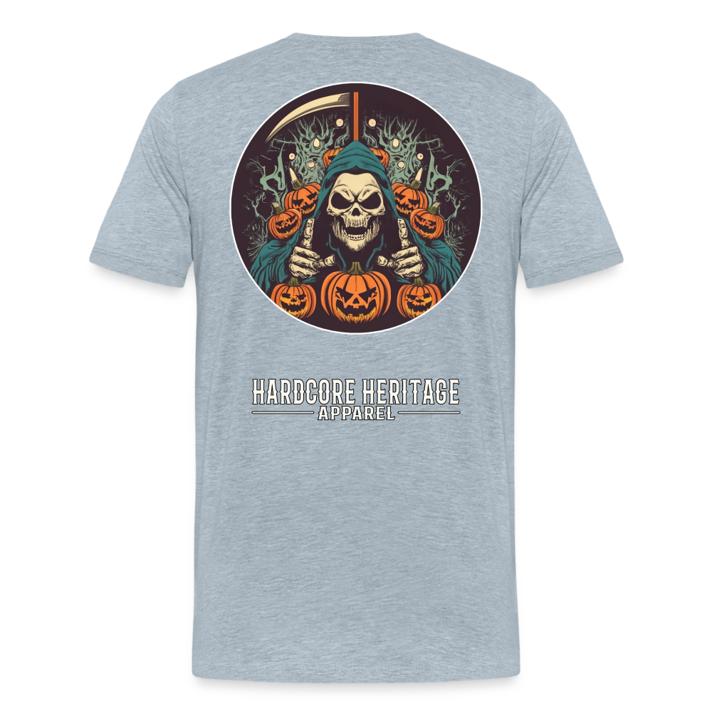 Jack-O-Reaper Tee - heather ice blue