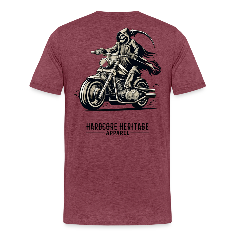 Reaper MC Tee - heather burgundy