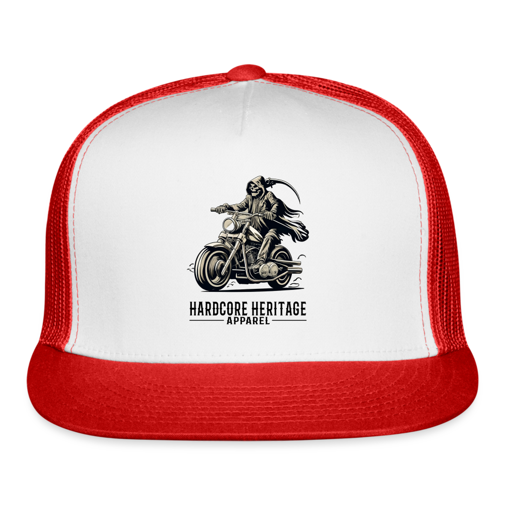 Reaper MC Trucker Hat - white/red